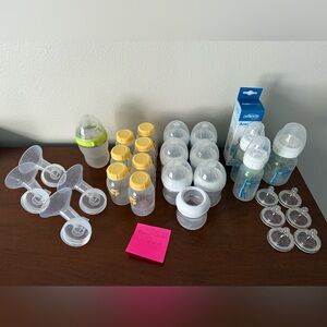 Pump and Bottle Lot with Avent, Comotomo, Spectra, Dr Browns and Medela